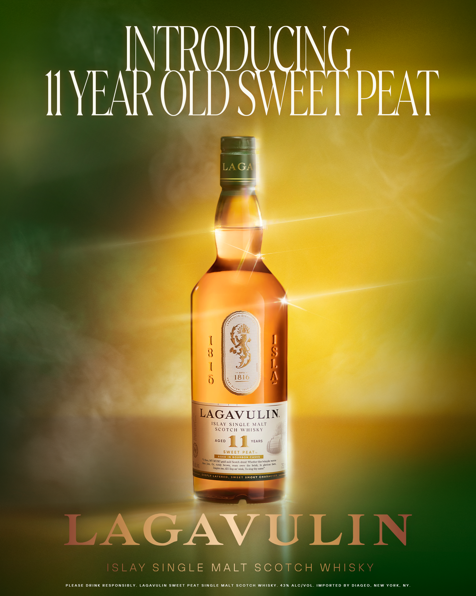 Lagavulin Single Malt Scotch Whisky Introduces a New Expression of Islay Peat with Lagavulin 11 Year Old Sweet Peat